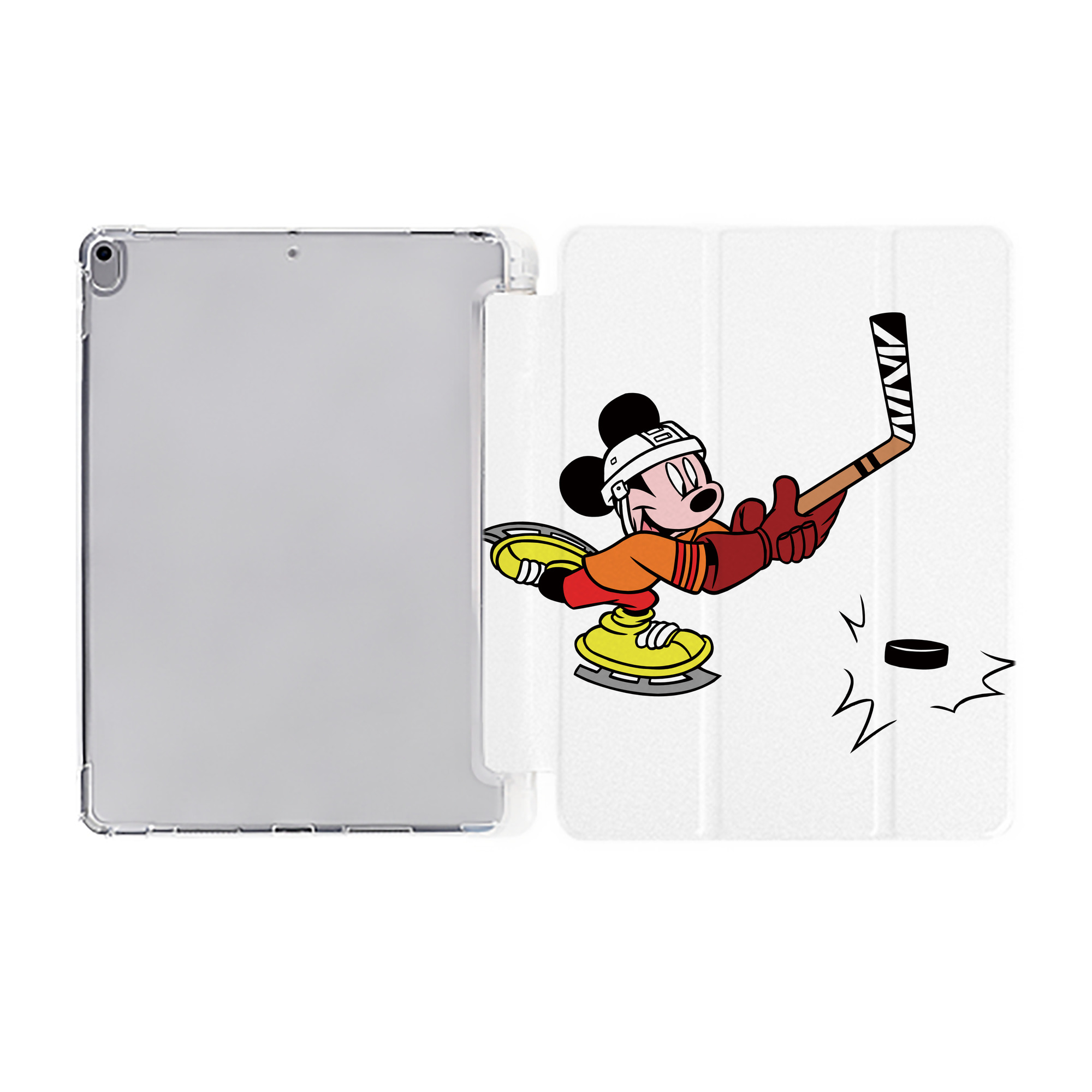 （画像用） ミッキーマウス Mickey Mouse IPad ケース ペン収納付き 三つ折りスタンド PUレザー×シリコン 対応機種9.5/10.5/10.9インチ